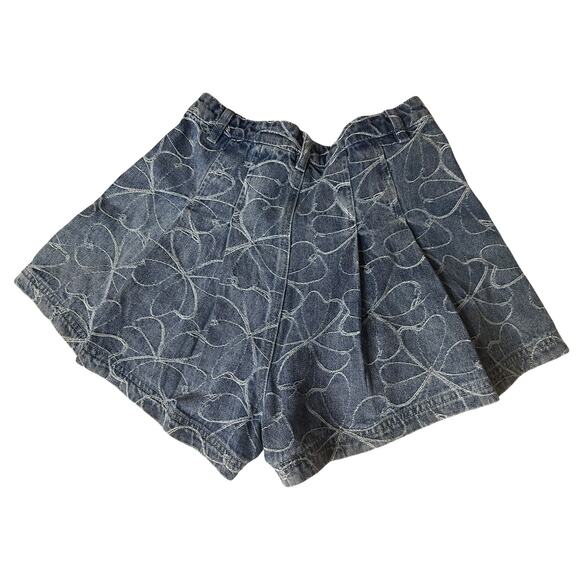 Ramy Brooks Wilder Floral-Embroidered Denim Shorts - Picture 1 of 7